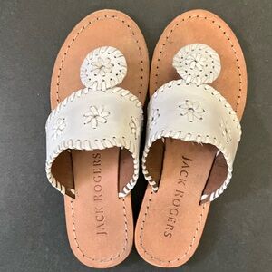 Jack Rogers girls sandals in light gray/ivory